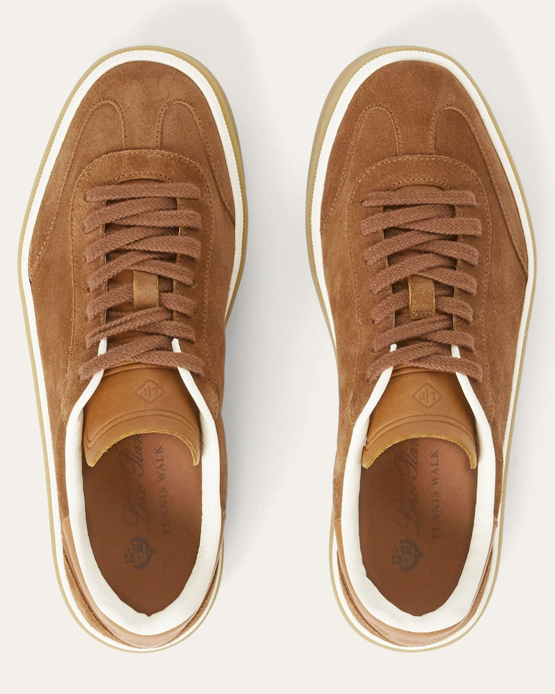 Loro Piana Tennis Walk Suede Calf Split Sneakers - Bark Wood (E0CF)