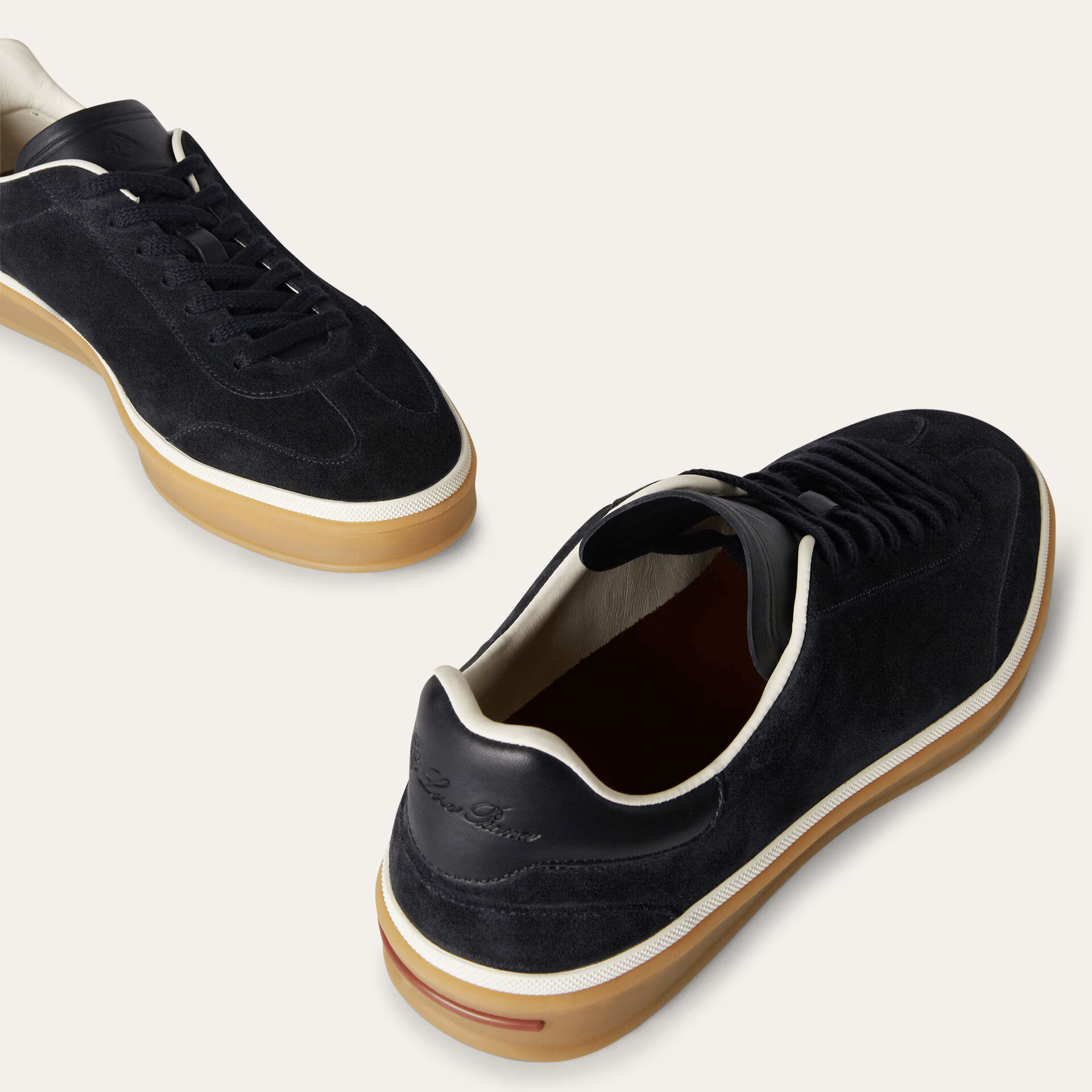 Loro Piana Tennis Walk Suede Calf Split Sneakers - Navy Blue (W000)