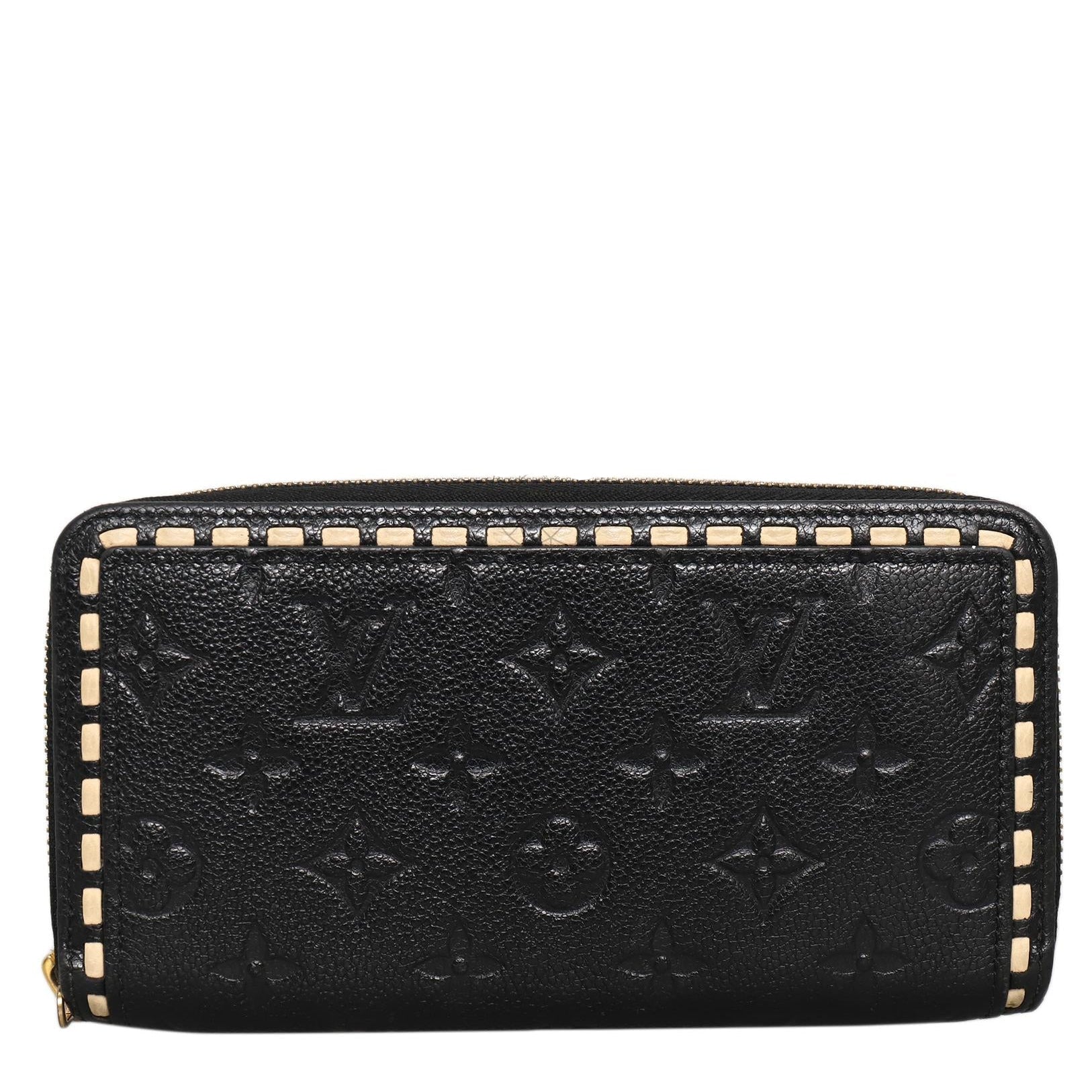 Louis Vuitton Monogram Empreinte Zippy Wallet - Black