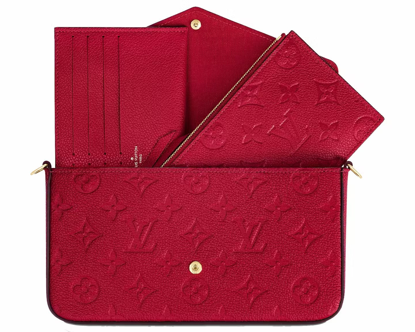Louis Vuitton Pochette Félicie Wallet - Scarlet Red
