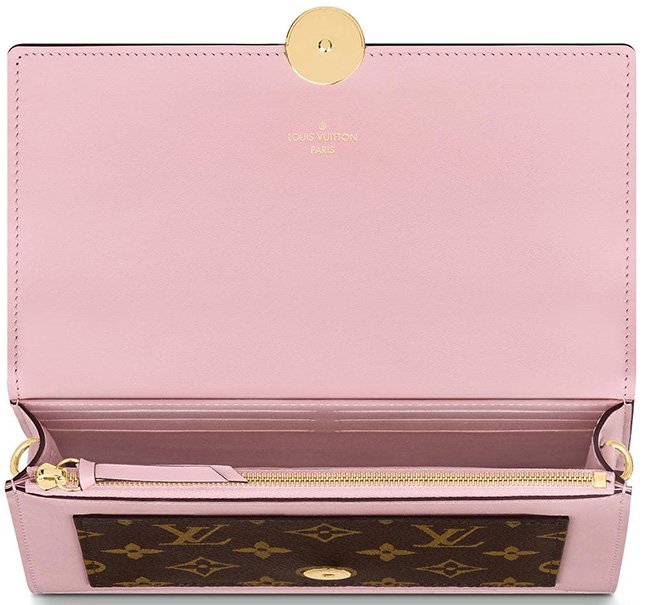 Louis Vuitton Monogram Canvas Flore Chain Wallet Bag - Rose Ballerine