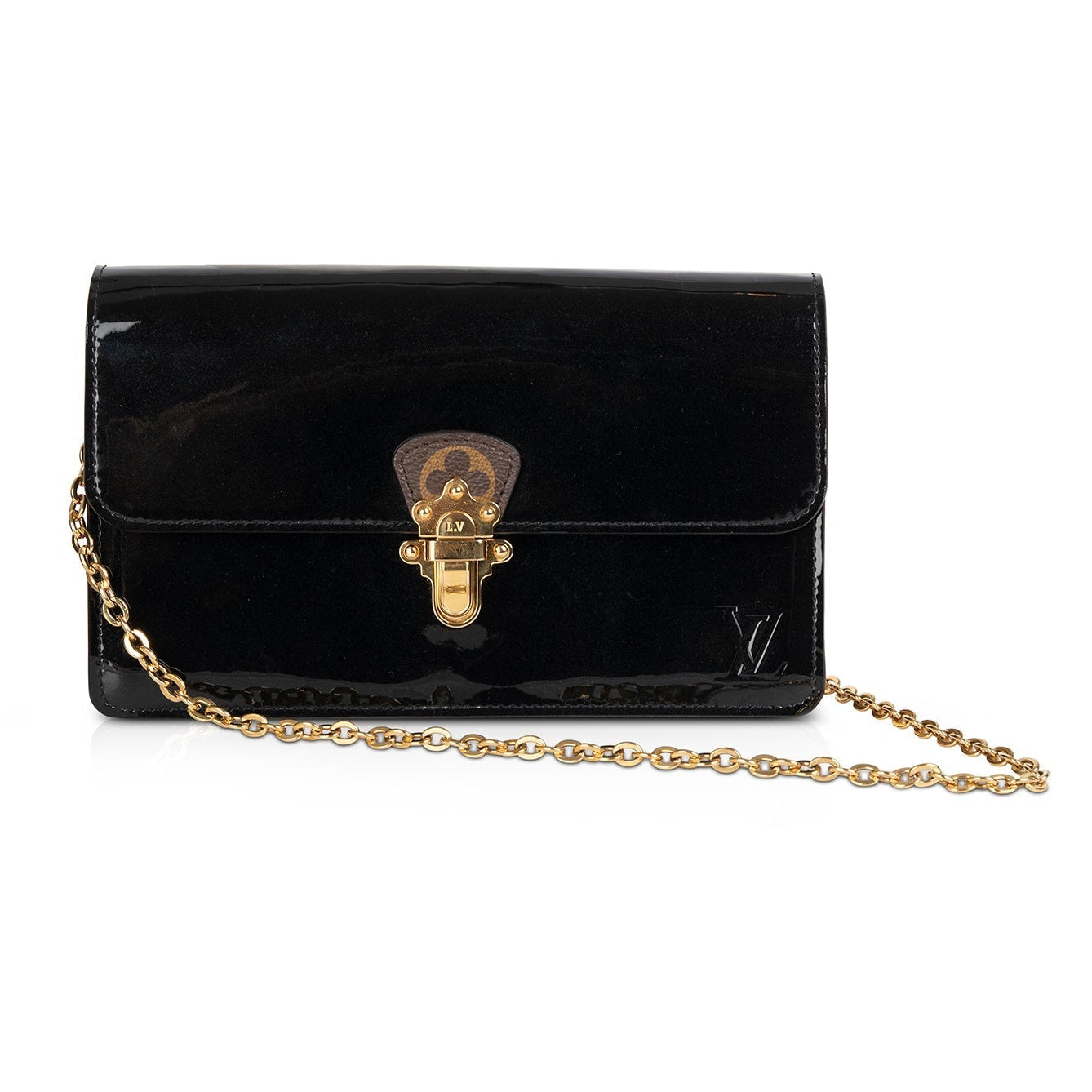 Louis Vuitton Cherrywood Chain Wallet Bag - Black