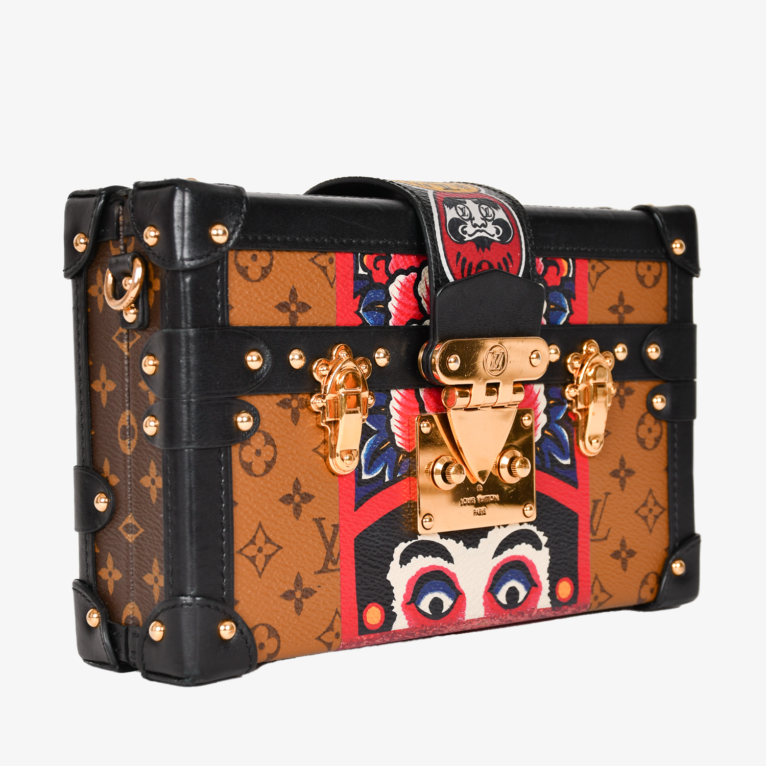 Louis Vuitton x Kansai Yamamoto Monogram Reverse Petite Malle Crossbody Bag - Brown