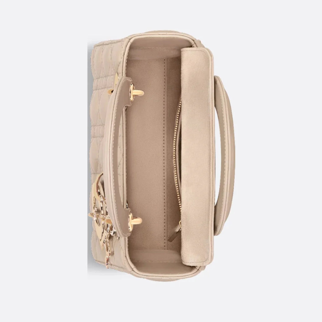 Dior Small Lady Dior Bag - Powder Beige Cannage Lamskin