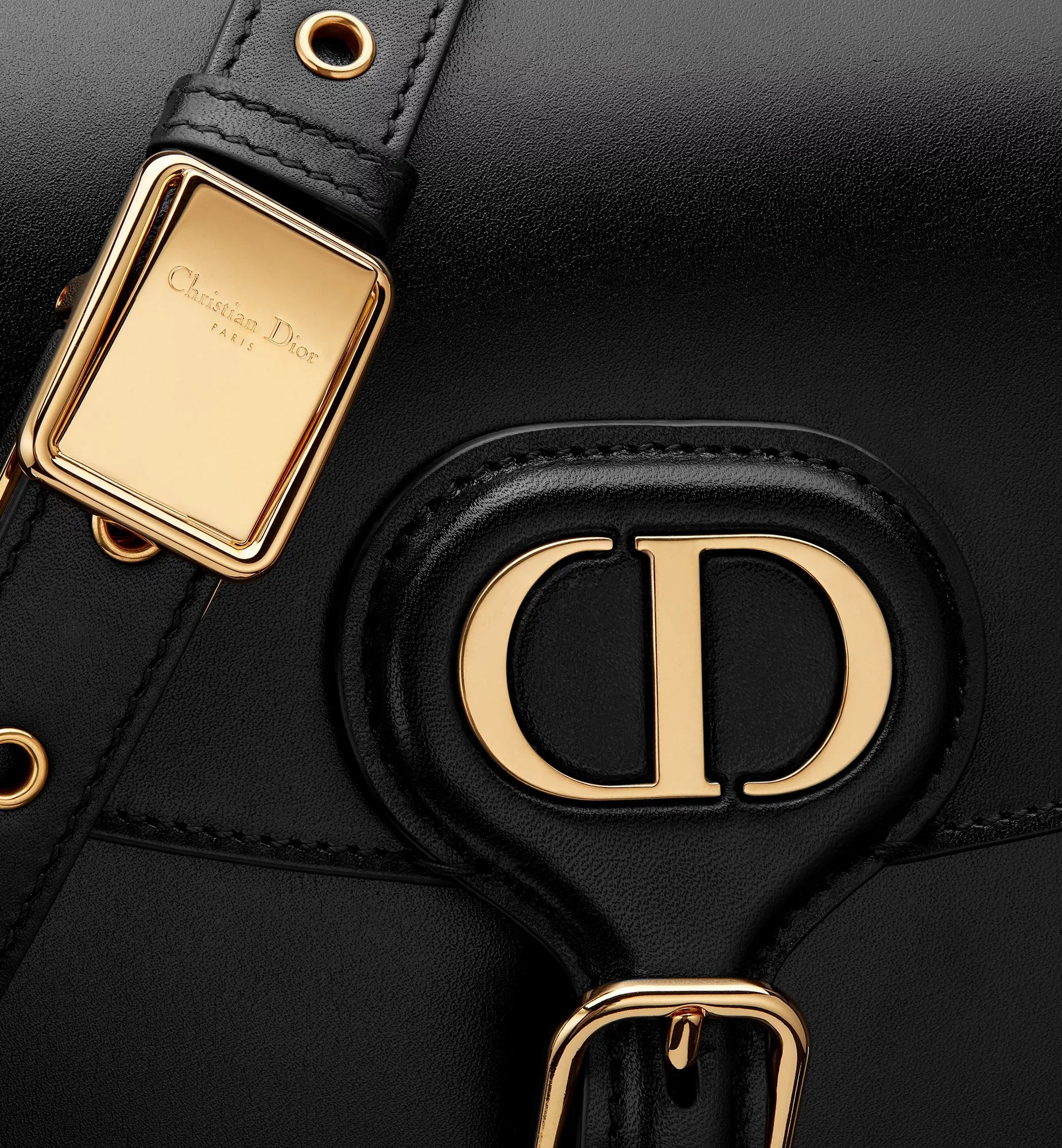 Dior Medium Calfskin Bobby Bag - Black