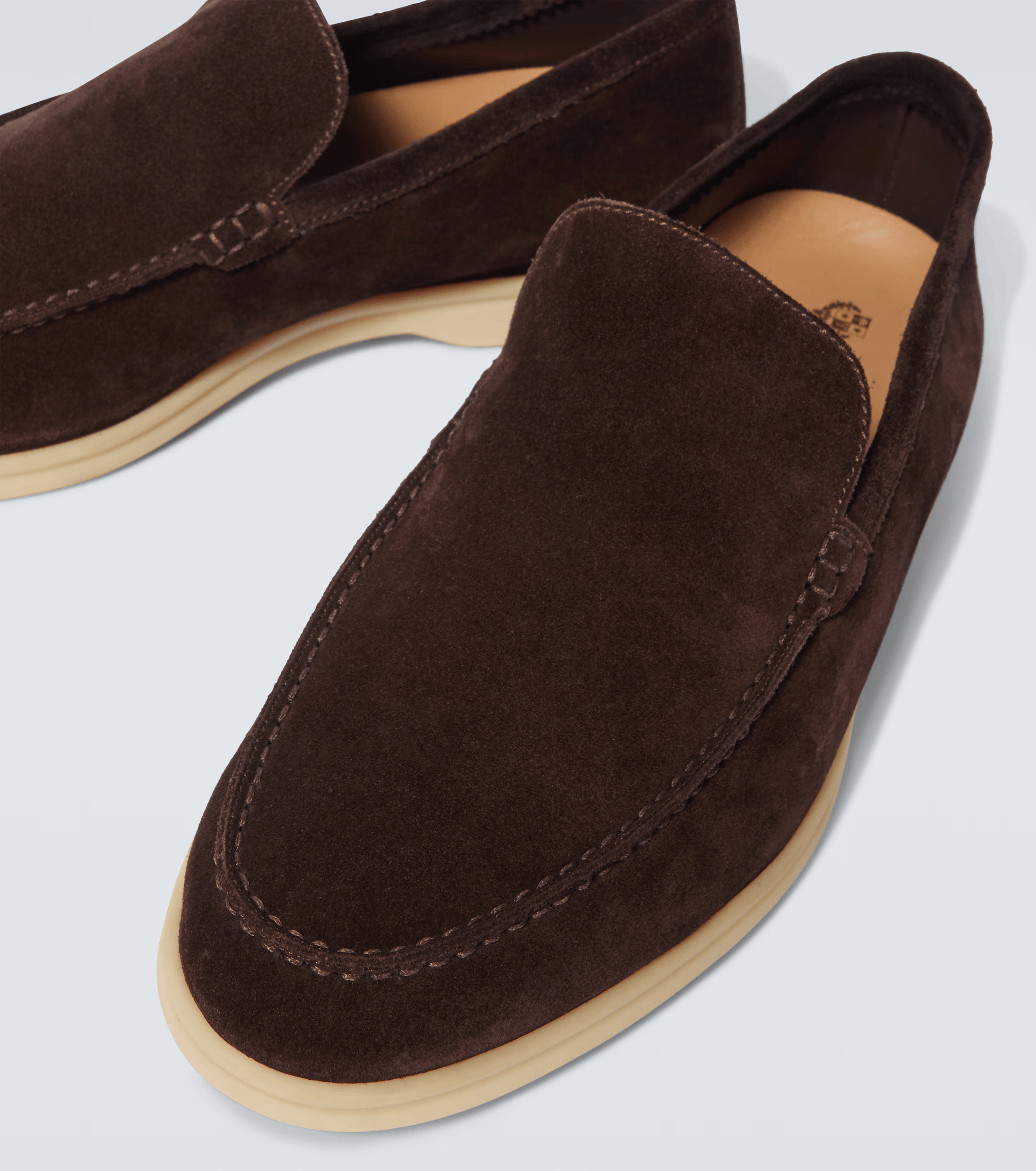 Loro Piana Summer Walk Suede Loafers - Brown