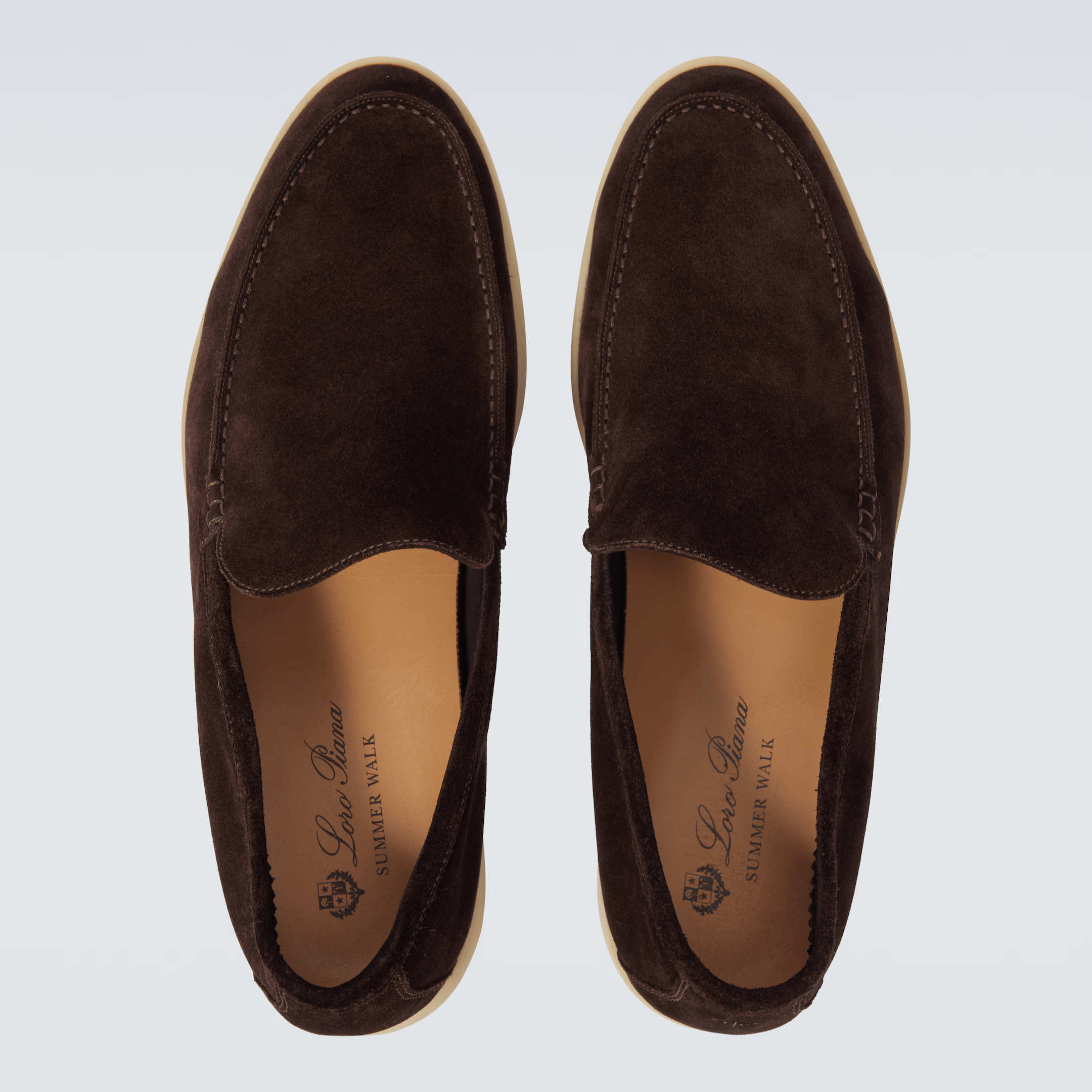 Loro Piana Summer Walk Suede Loafers - Brown