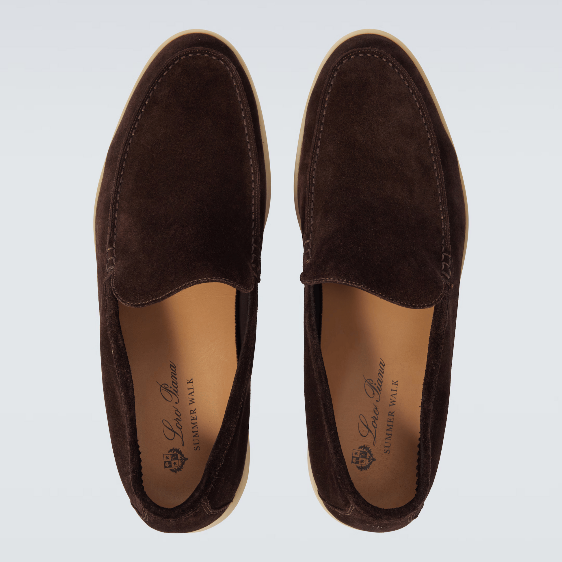 Loro Piana Summer Walk Suede Loafers - Brown