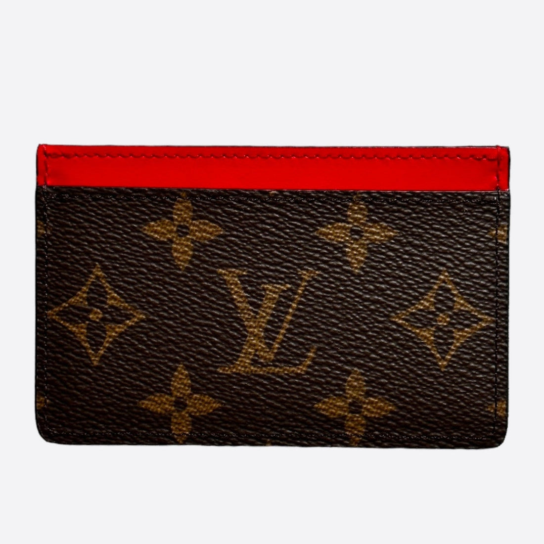 Louis Vuitton Monogram Canvas Card Holder - Red\Brown
