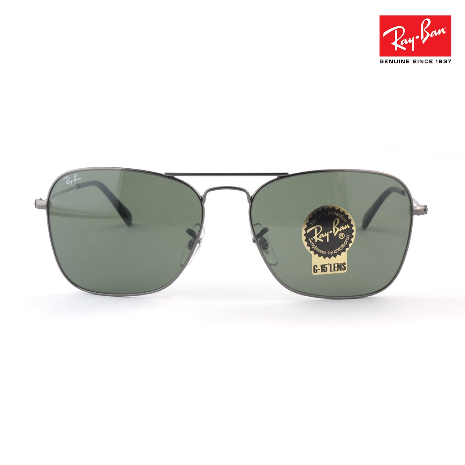 Ray Ban Caravan RB3136 004/51 Square Black Frame Sunglasses