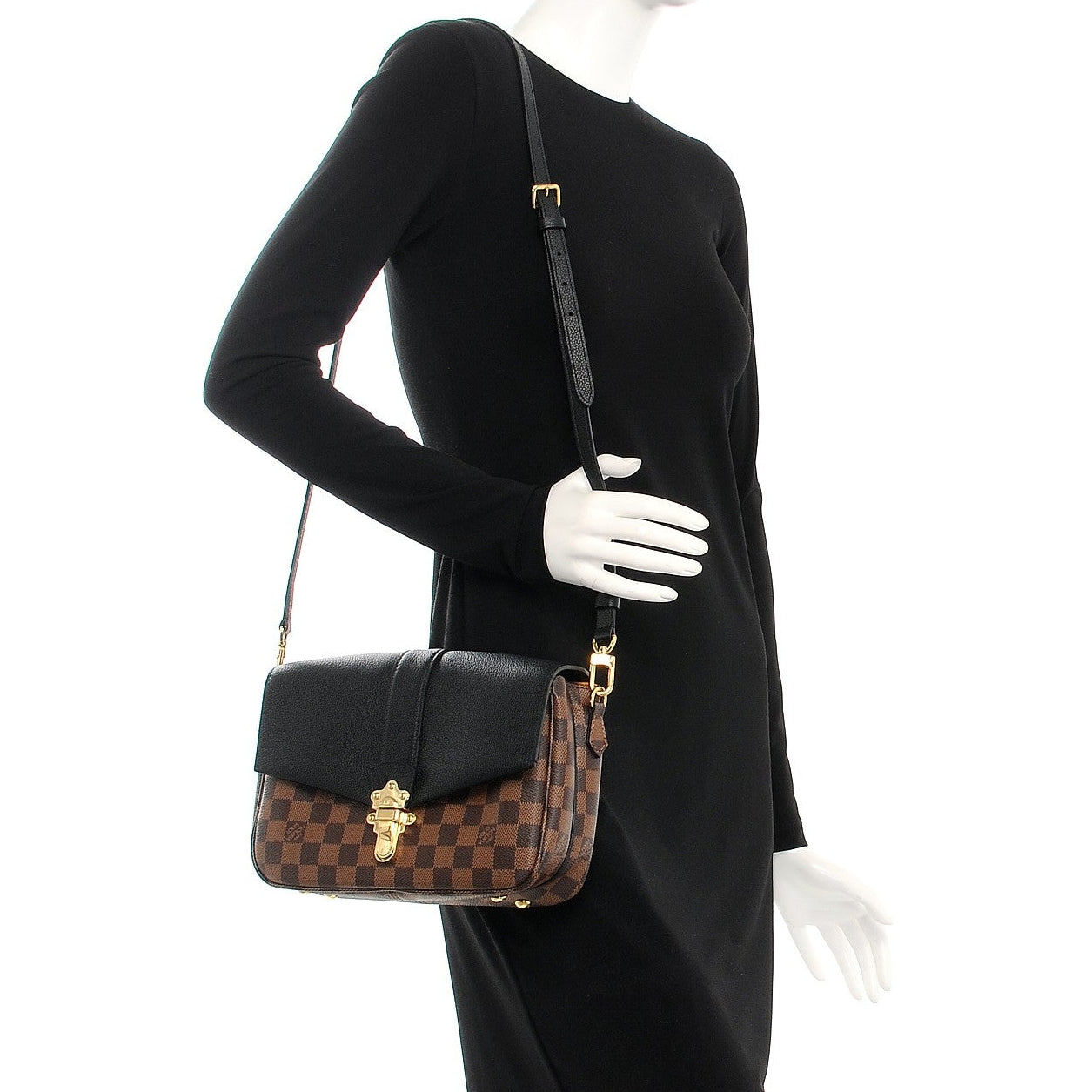 Louis Vuitton Damier Ebene Clapton Crossbody Bag - Black