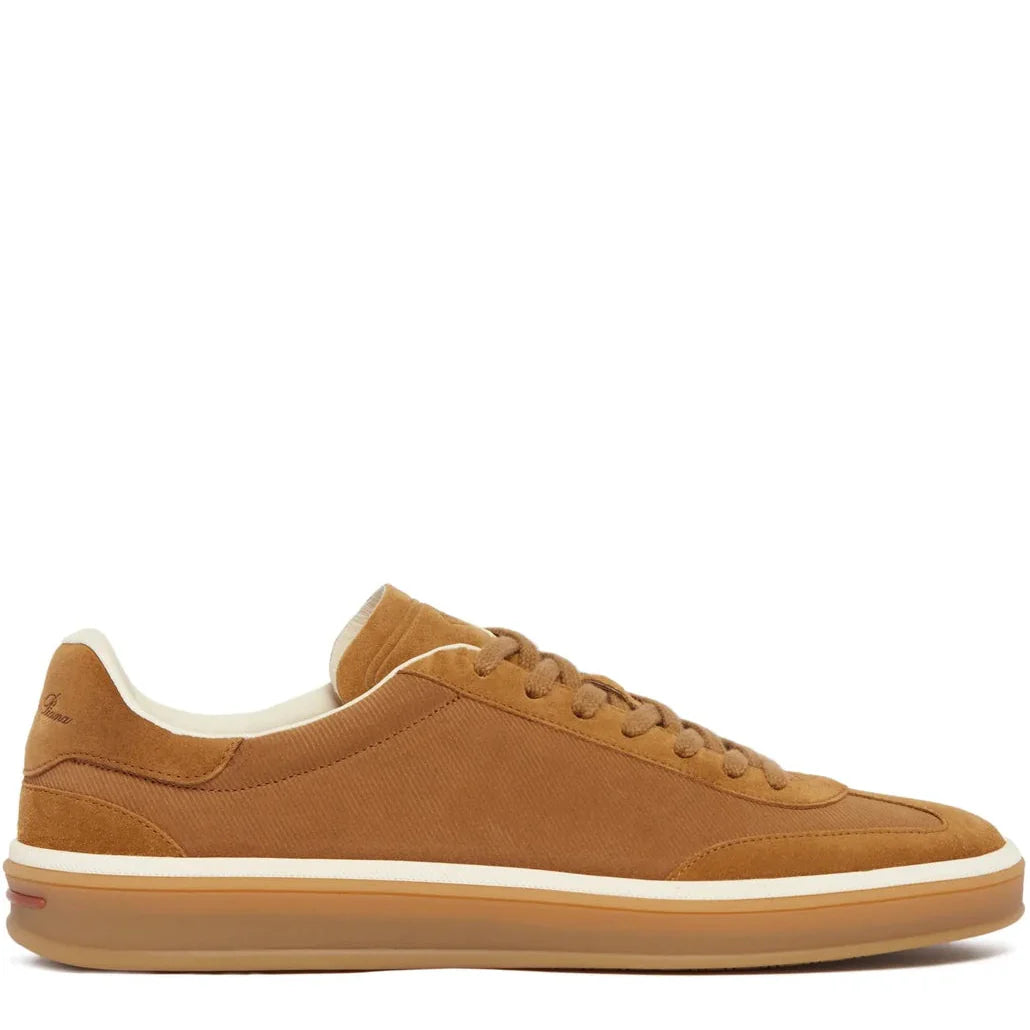 Loro Piana Tennis Walk Suede Calf Split Sneakers - Bark Wood (E0CF)