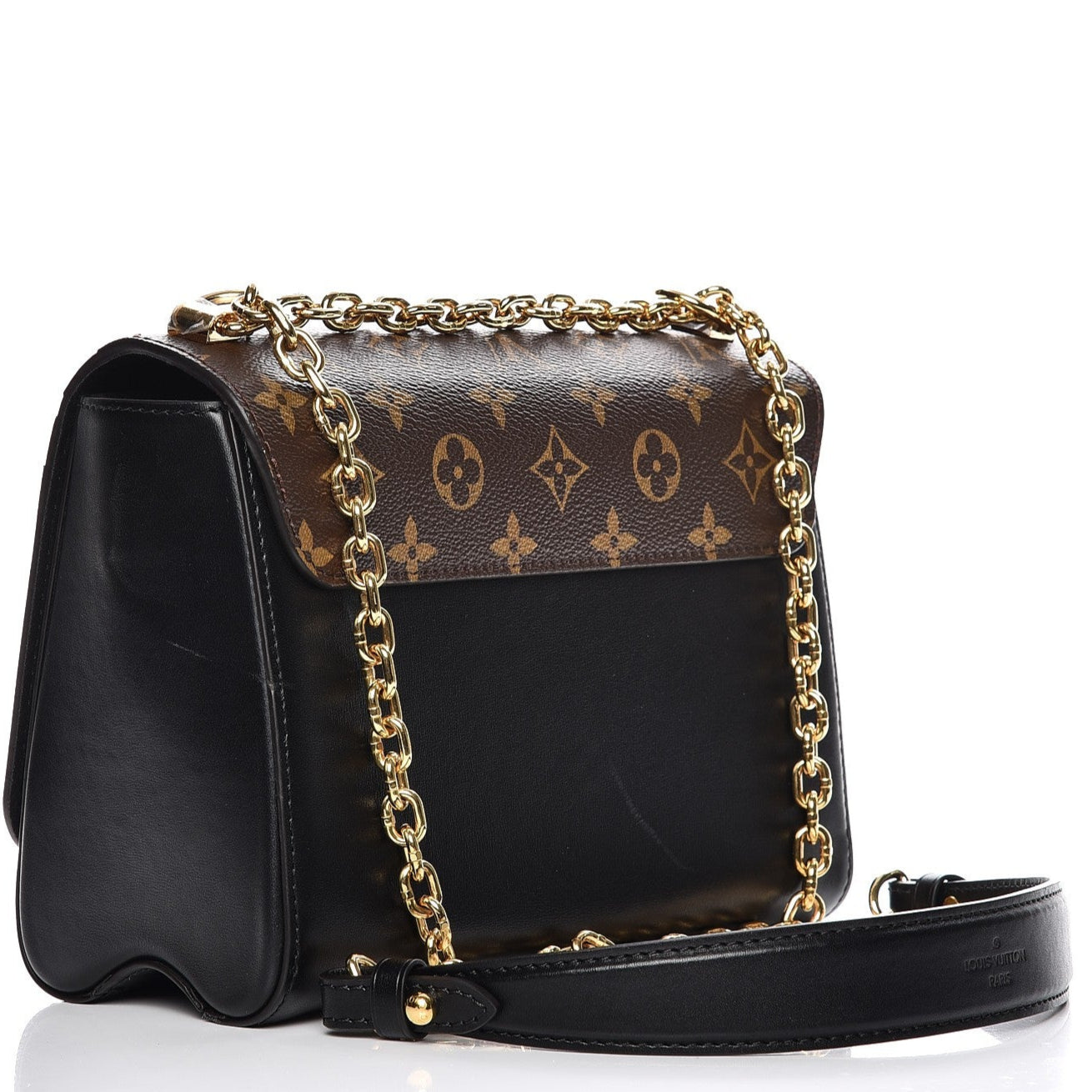 Louis Vuitton Veau Satin Monogram Twist MM Shoulder Bag - Brown