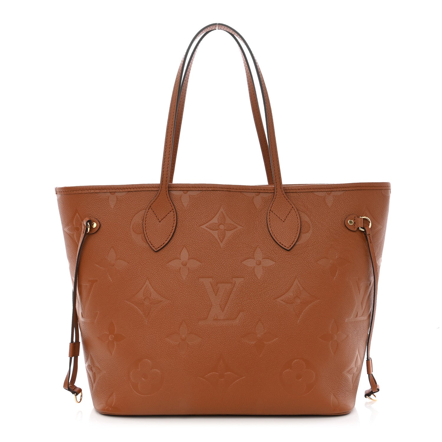 Louis Vuitton Empreinte Monogram Giant Neverfull MM Tote Bag - Cognac