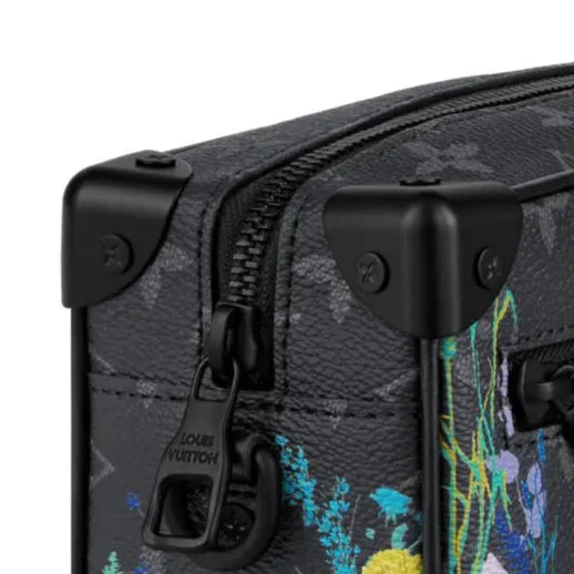 Louis Vuitton Monogram Eclipse Flower Print Mini Soft Trunk Bag - Black