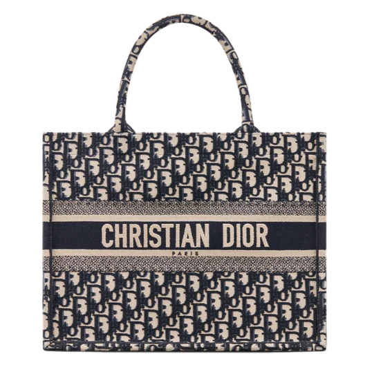 Dior Medium Dior Book Tote - Navy Blue