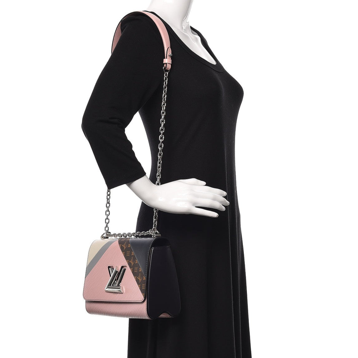 Louis Vuitton Epi Monogram Tape Twist Shoulder Bag -  Rose White