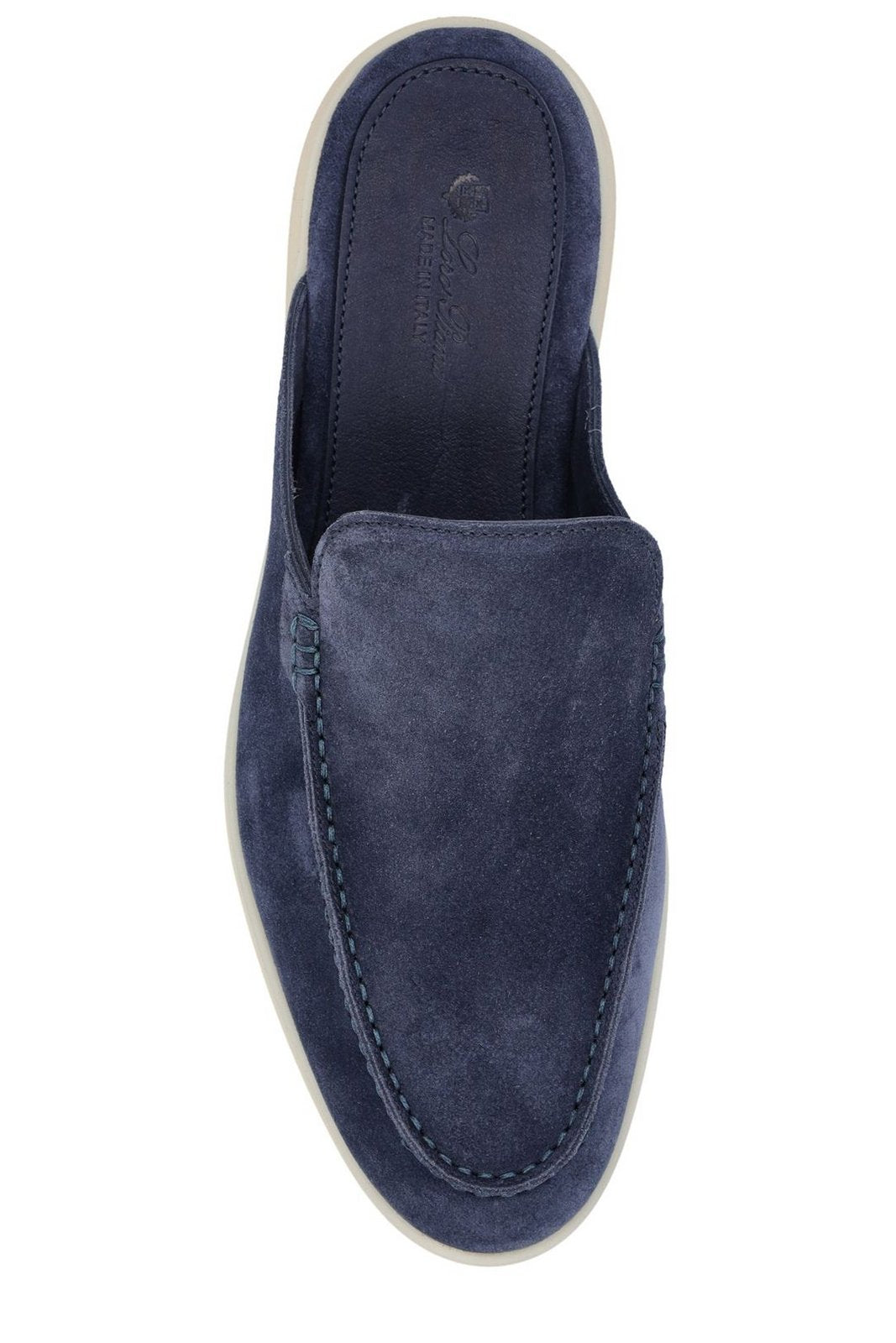 Loro Piana Babouche Walk Suede Slippers -  Racing Blue (003)