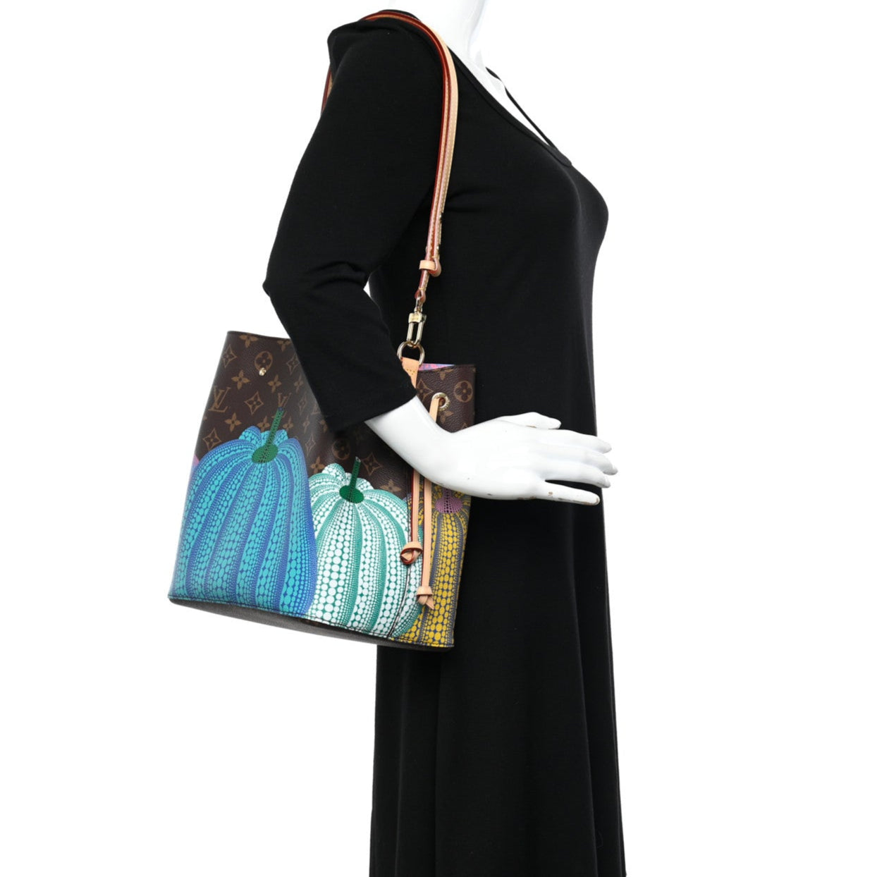 Louis Vuitton x Yayoi Kusama Pumpkin NéoNoé MM Bucket Bag - Brown