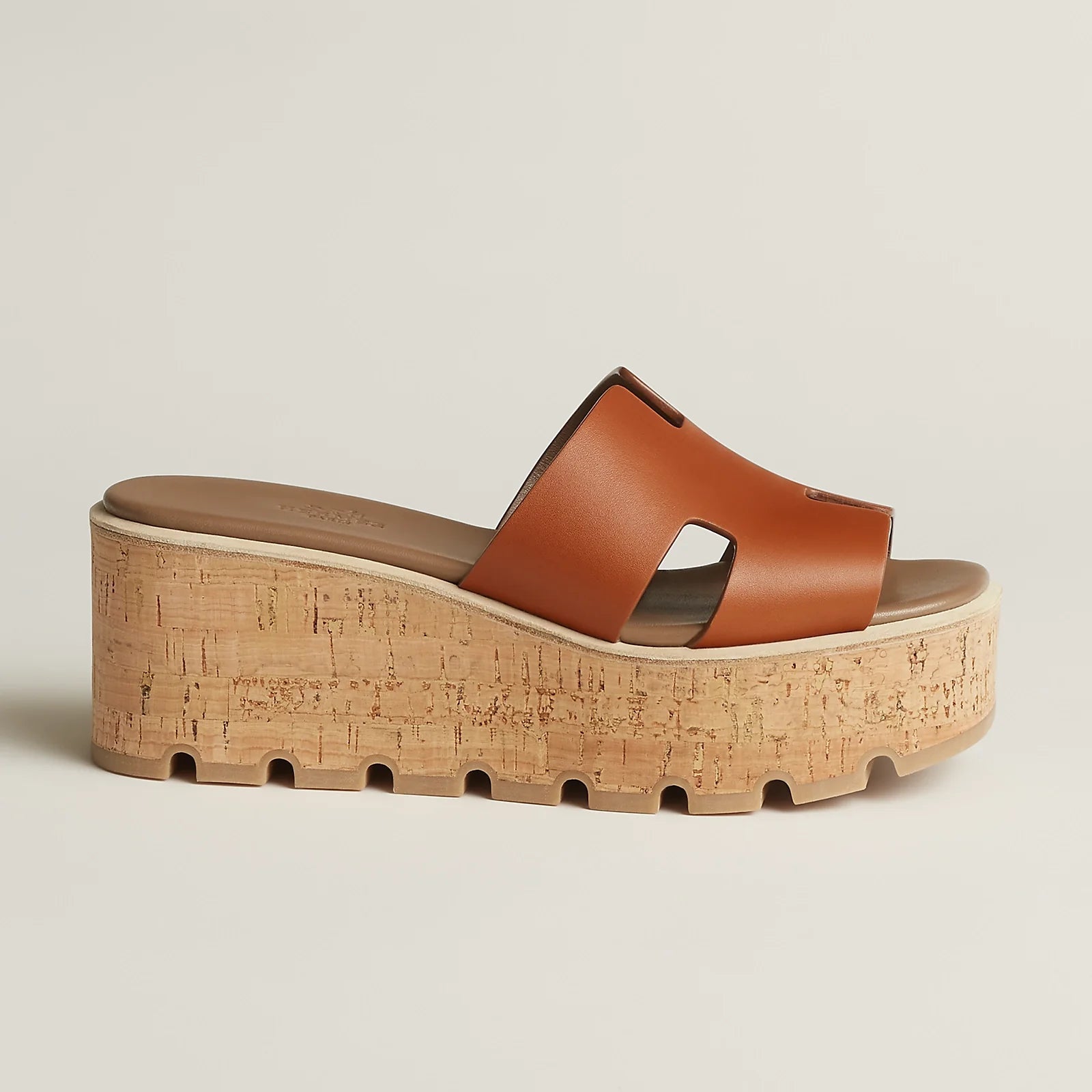 Hermes Eze 30 Sandals - Natural Brown