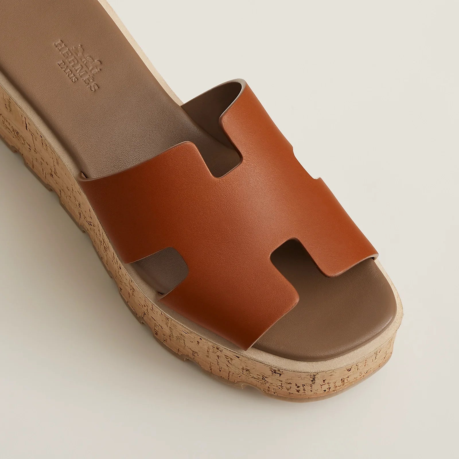 Hermes Eze 30 Sandals - Natural Brown