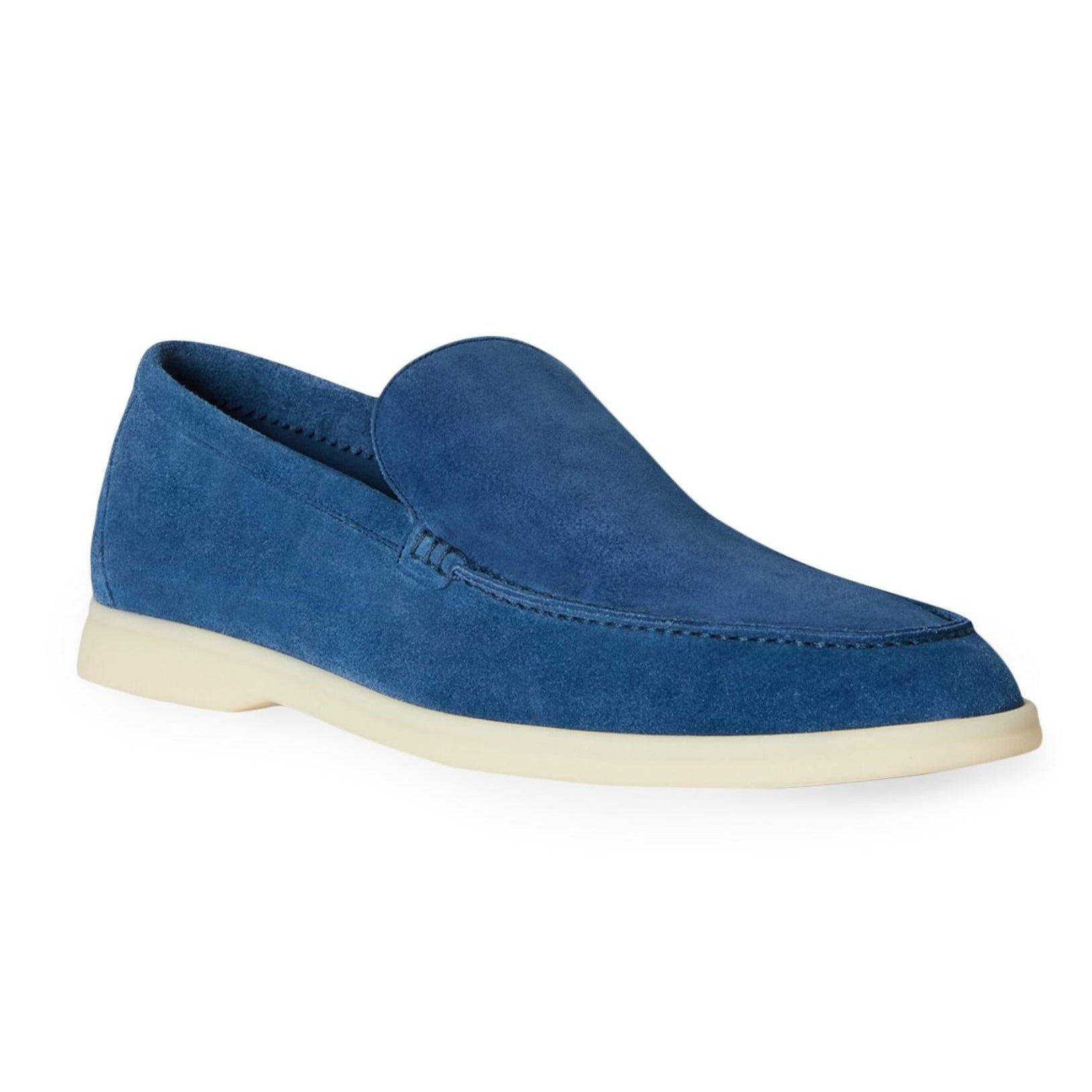 Loro Piana Summer Walk Suede Loafers - Cobalt Ink