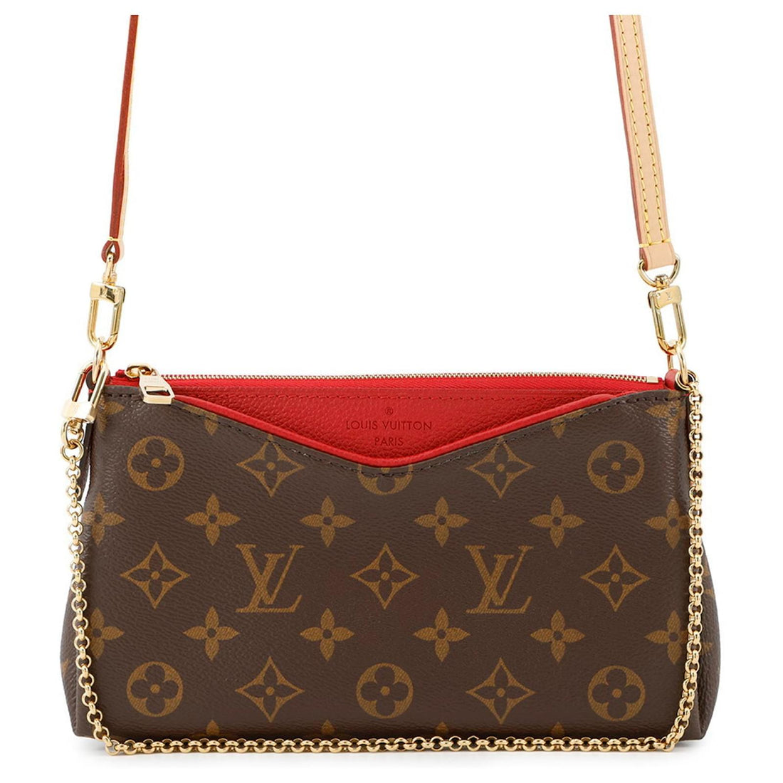 Louis Vuitton Monogram Pallas Clutch - Cherry
