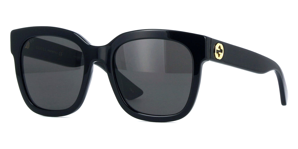 Gucci GG0034S Rectangular Frame Black Sunglasses