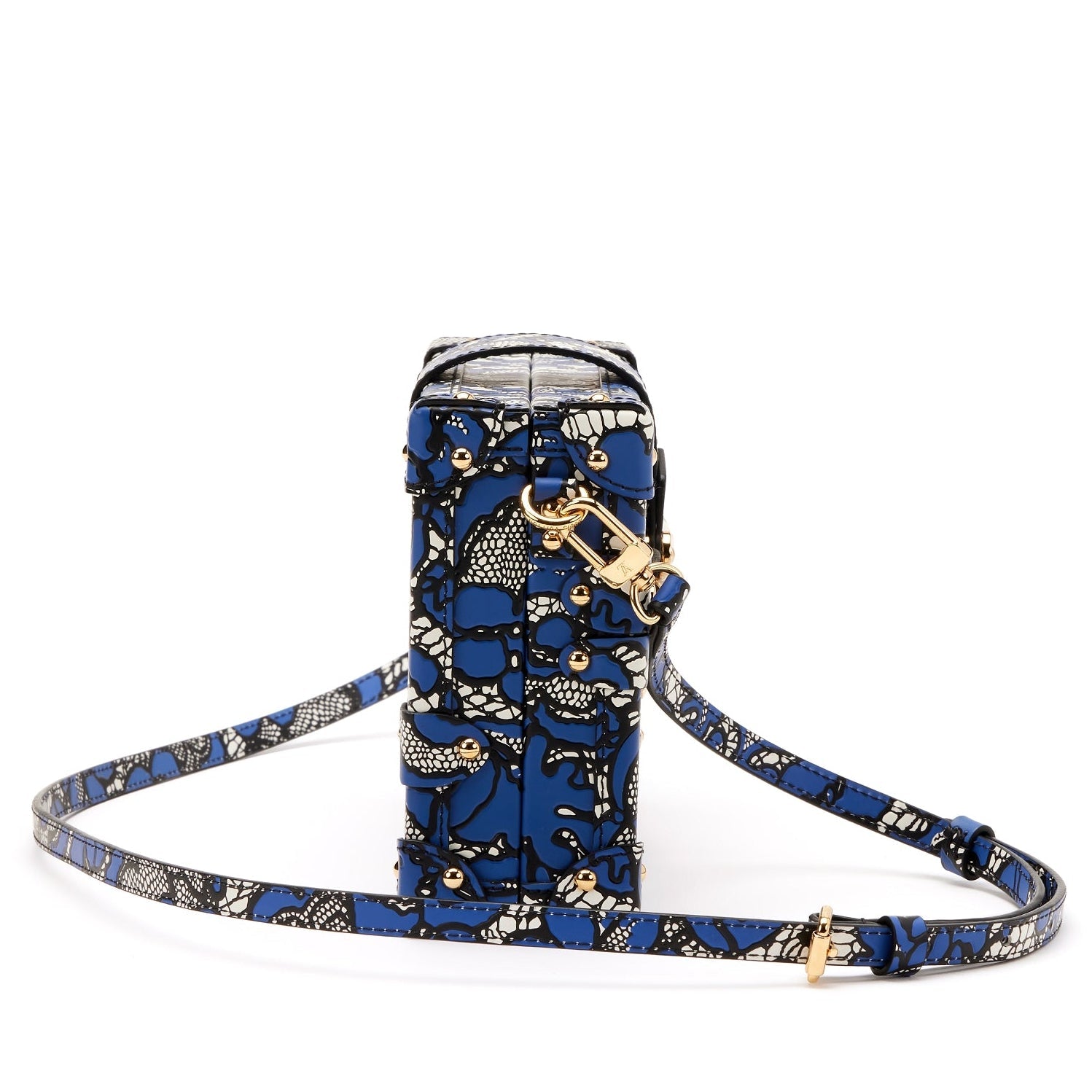 Louis Vuitton Floral Lace Print Petit Malle Handbag - Blue