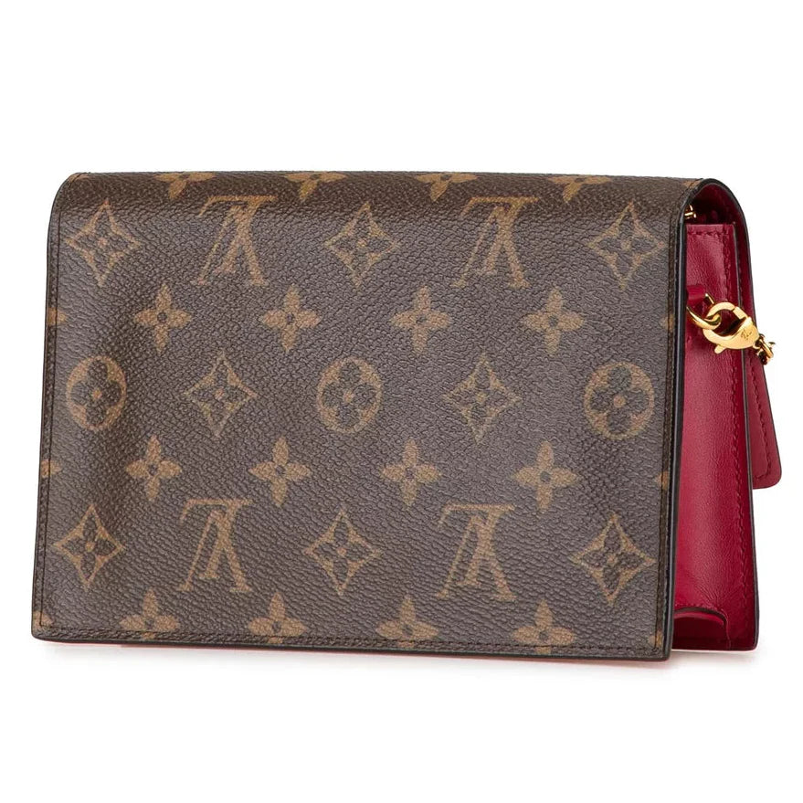 Louis Vuitton Monogram Canvas Flore Chain Wallet Bag - Fuchsia