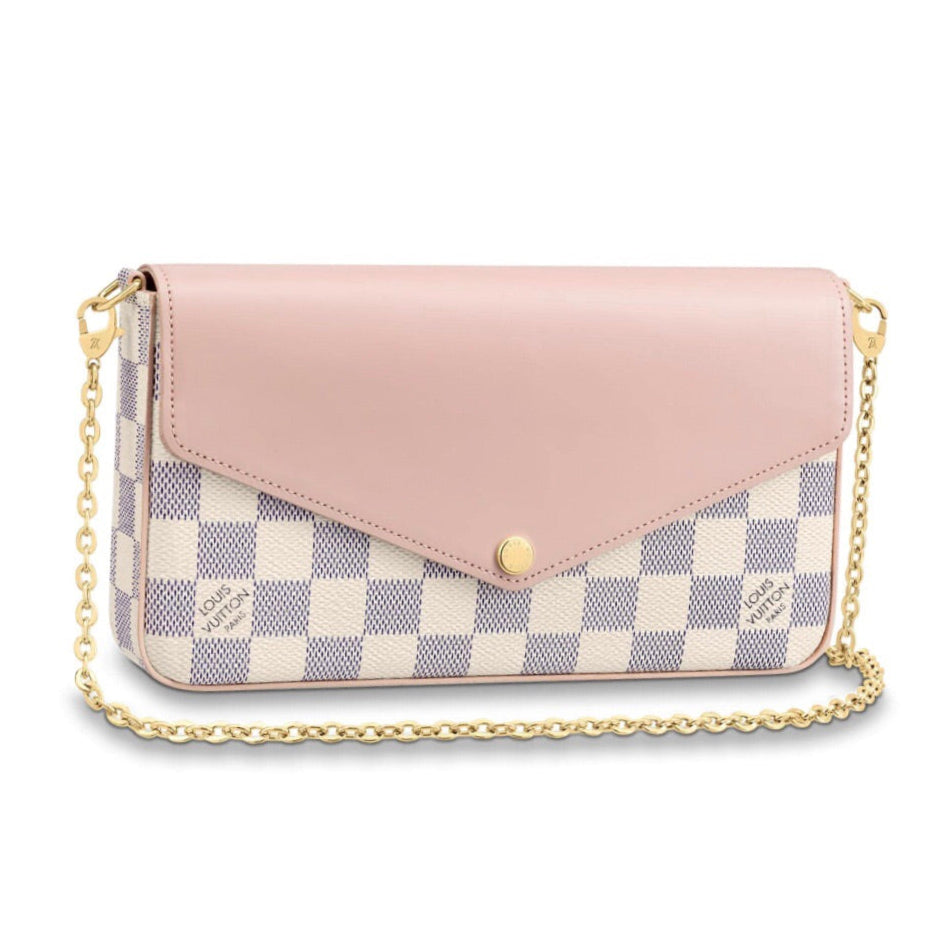 Louis Vuitton Pochette Félicie Damier Wallet - Azur Pink