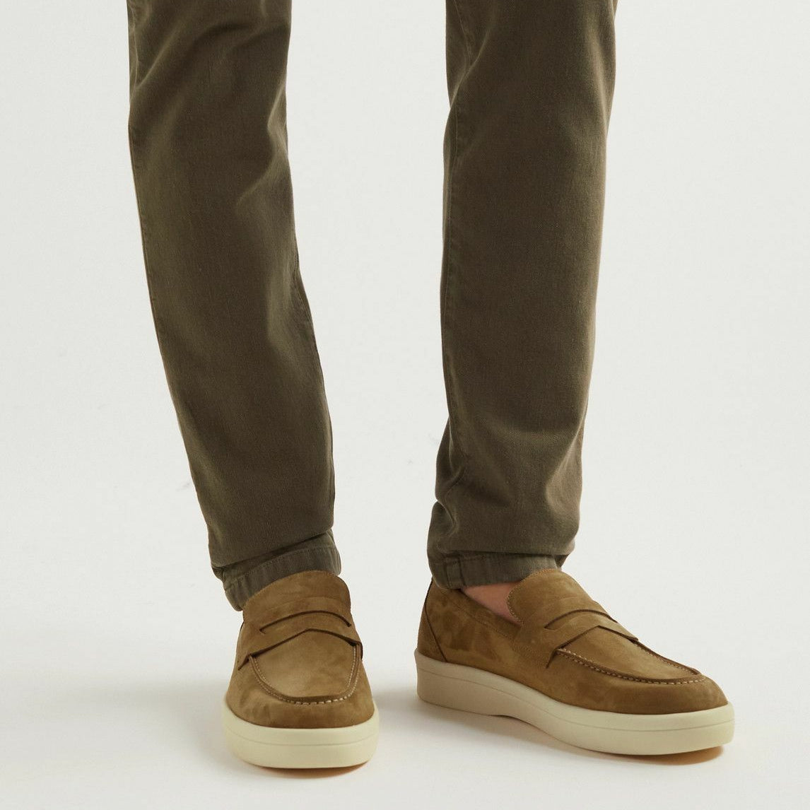 Loro Piana Ultimate Walk Suede Penny Loafers - Brown (205)