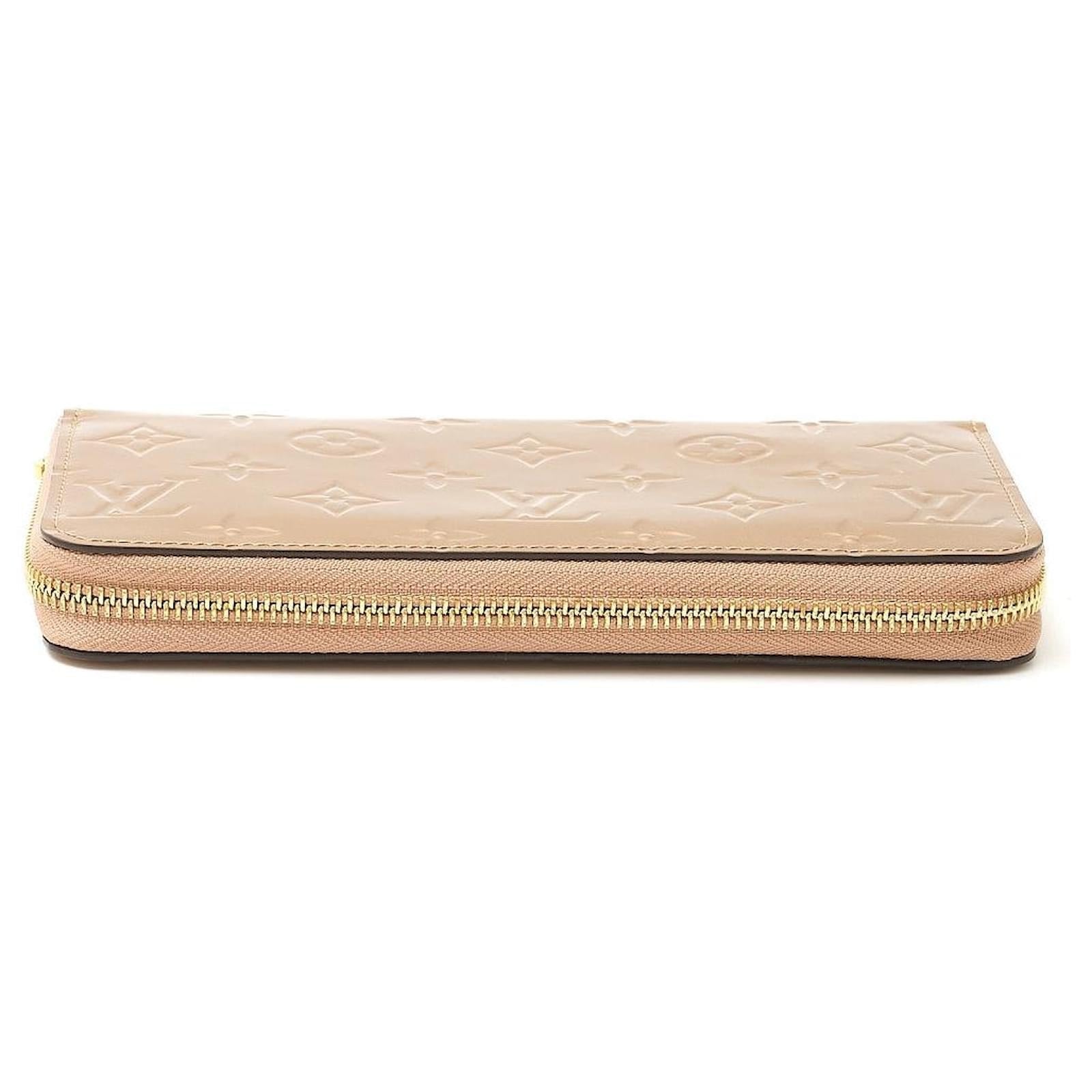 Louis Vuitton Monogram Vernis Zippy Wallet  - Beige