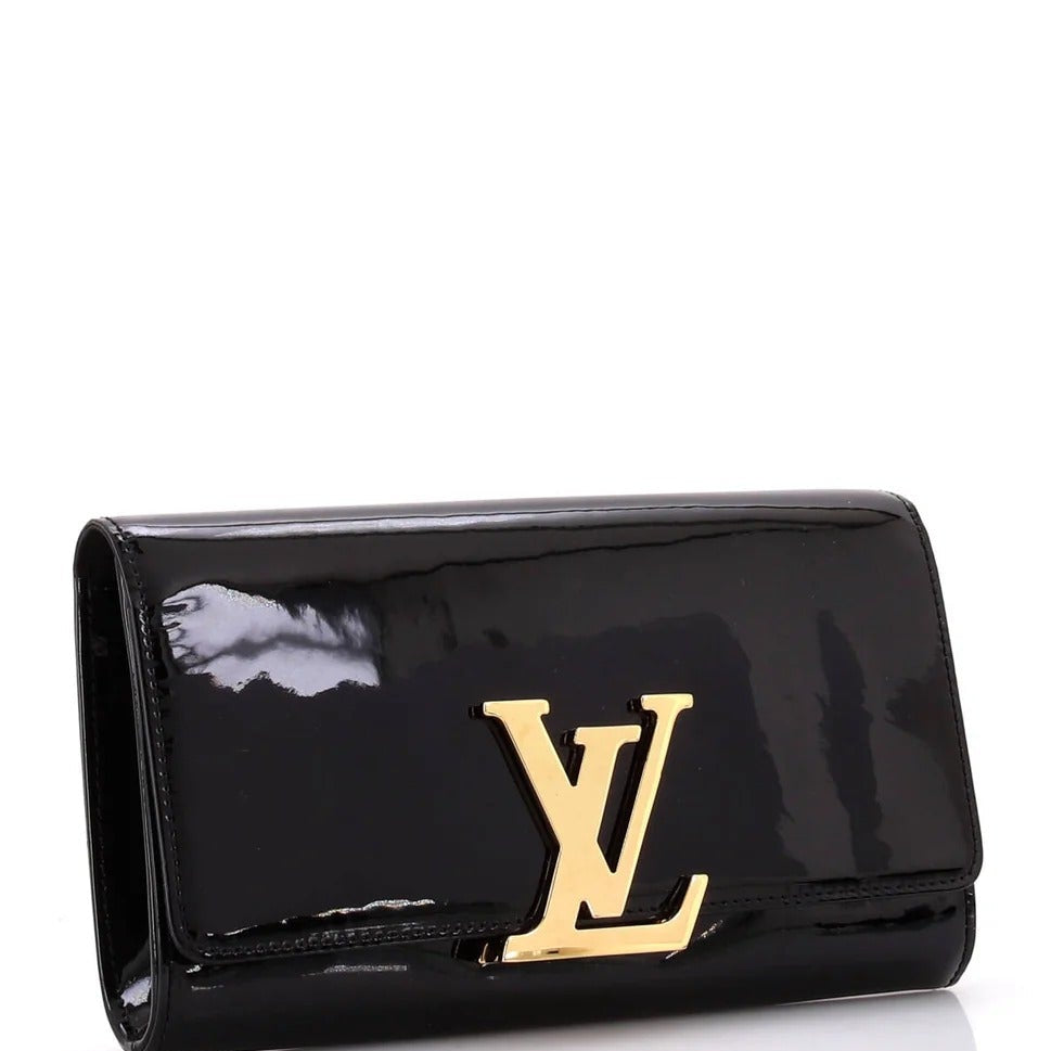 Louis Vuitton Vernis Louise Clutch Wallet - Black