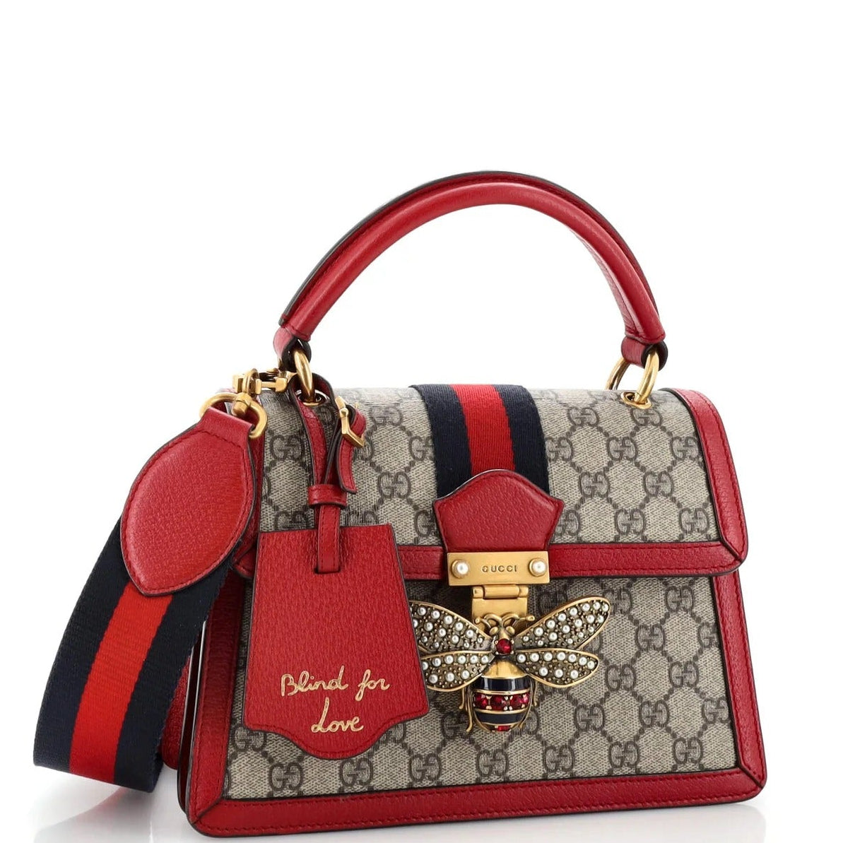 Gucci GG Supreme Canvas Queen Margaret Handbag – Red