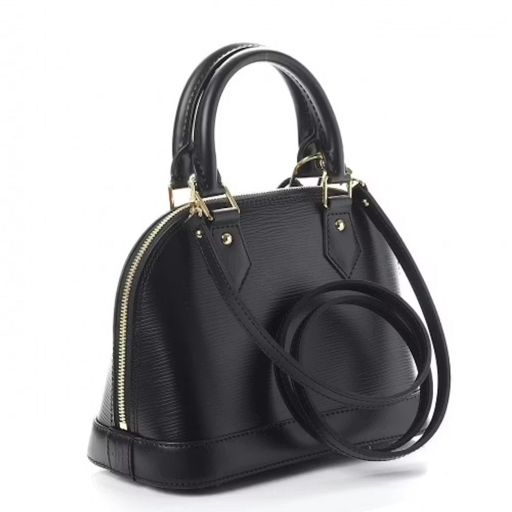 Louis Vuitton Blooming Flowers Epi Alma BB Handbag - Black