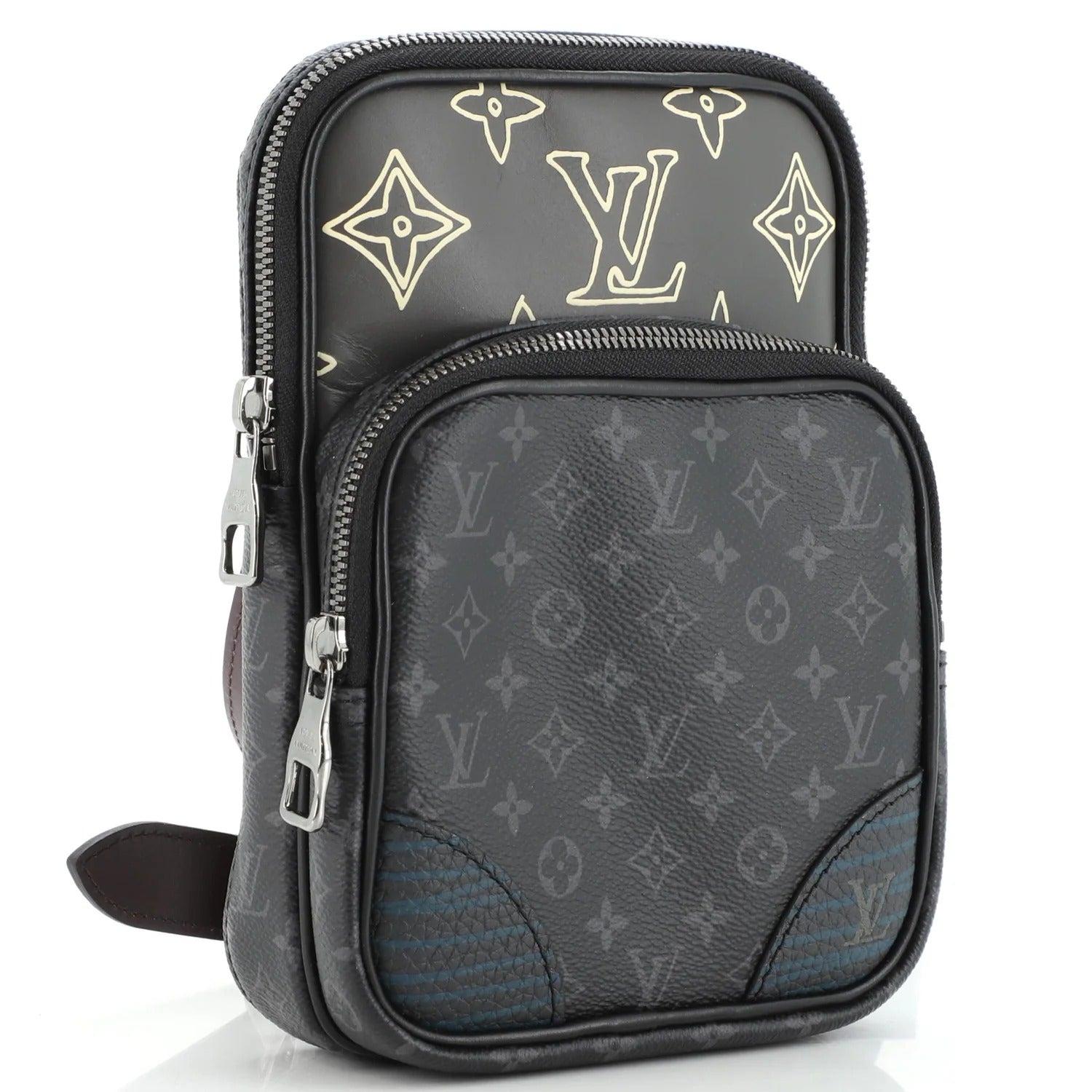 Louis Vuitton Monogram Eclipse Amazone Sling Shoulder Bag - Black