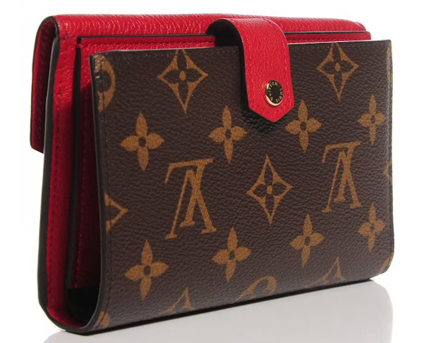 Louis Vuitton Compact Wallet Pallas - Red & Brown