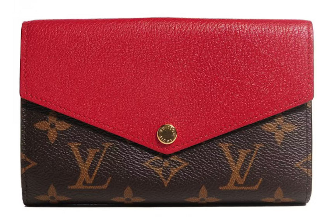 Louis Vuitton Compact Wallet Pallas - Red & Brown