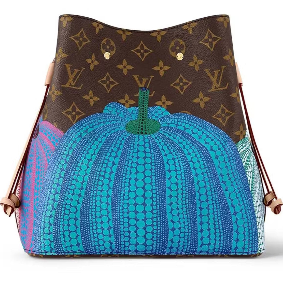 Louis Vuitton x Yayoi Kusama Pumpkin NéoNoé MM Bucket Bag - Brown