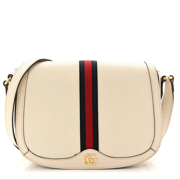 Gucci Textured Calfskin Small Ophidia Flap Bag – Mystic White
