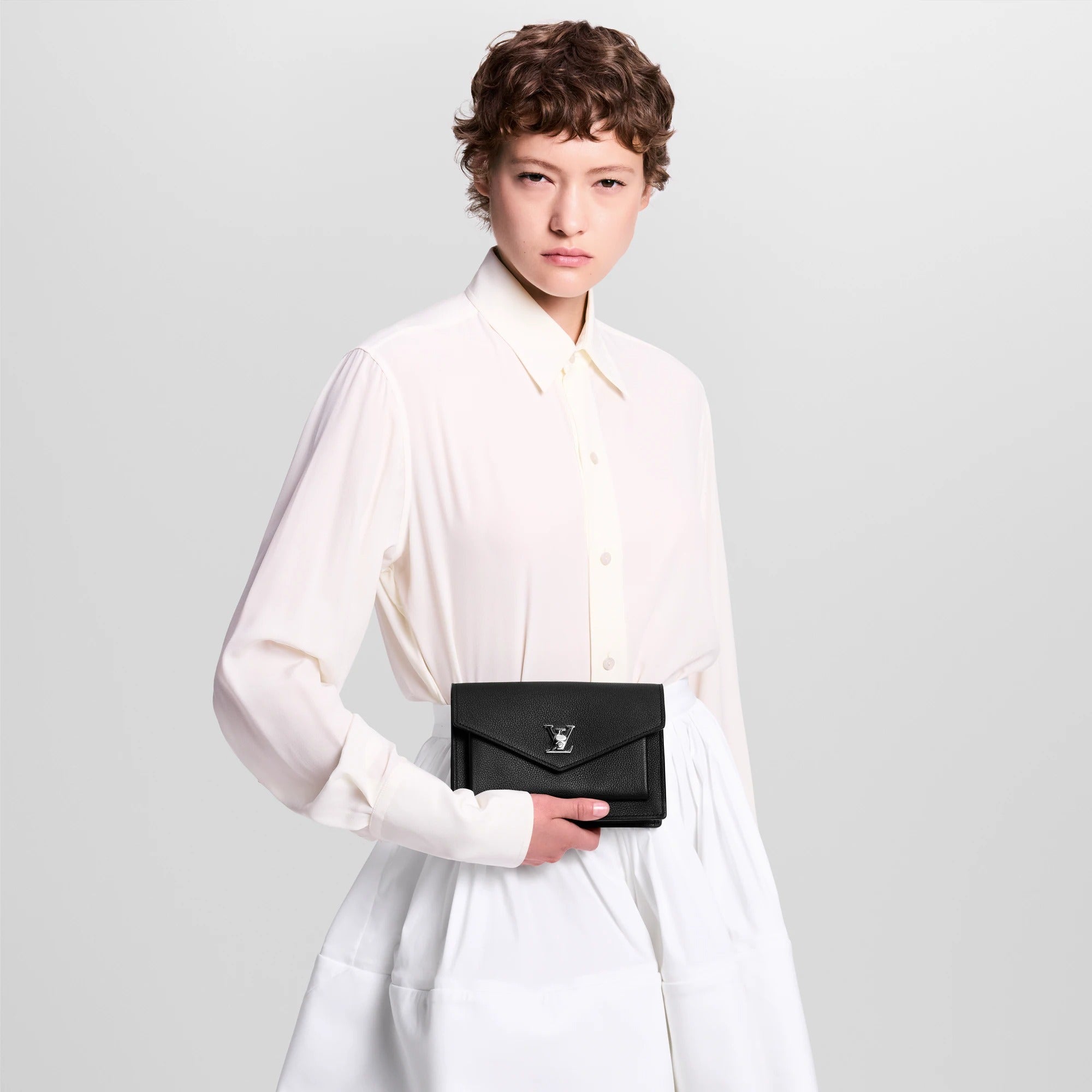 Louis Vuitton Leather Mylockme Wallet - Black