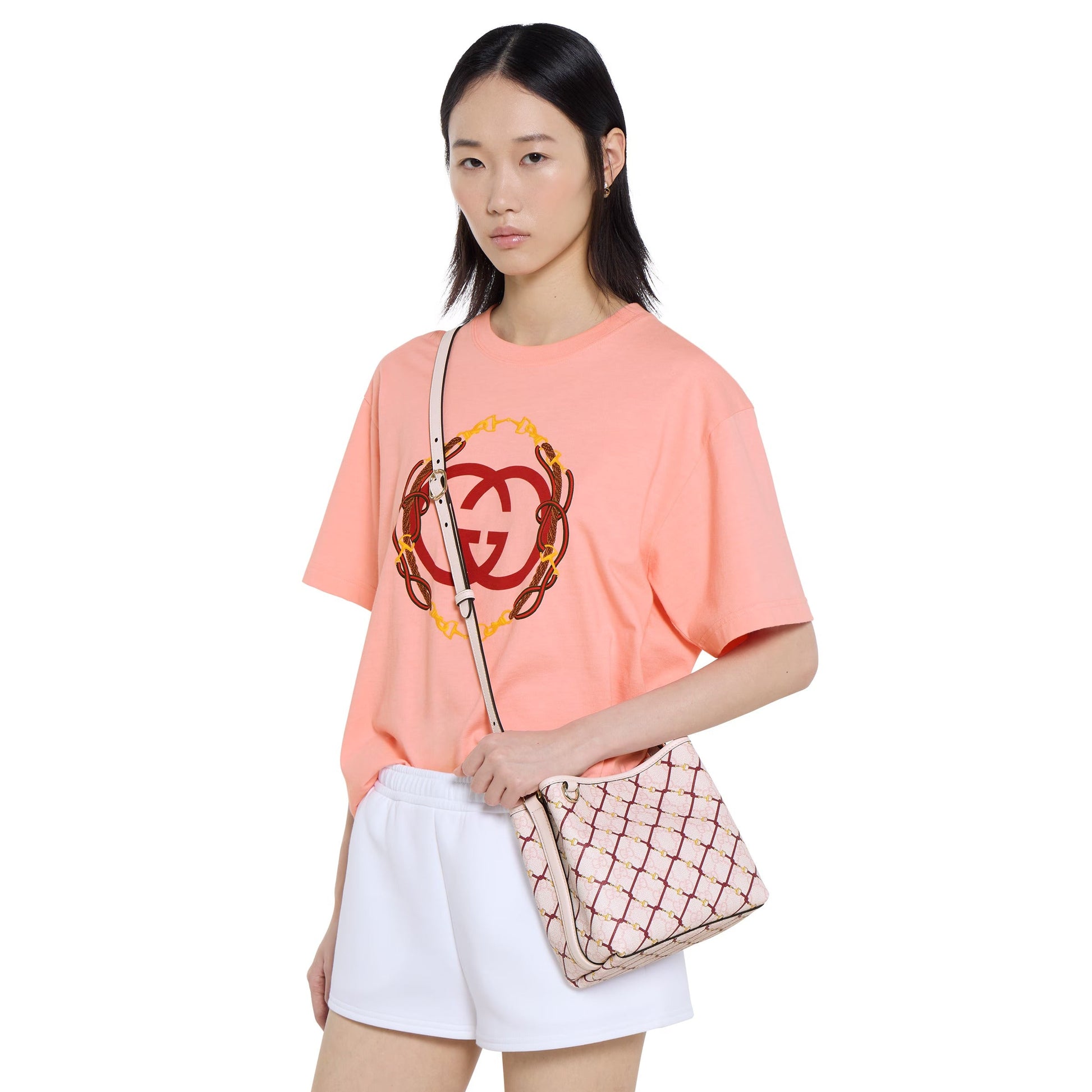 Gucci Emblem Small Bucket Bag – Pink