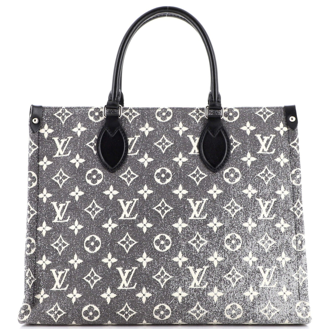 Louis Vuitton Monogram Jacquard Denim OnTheGo MM Tote Bag - Black