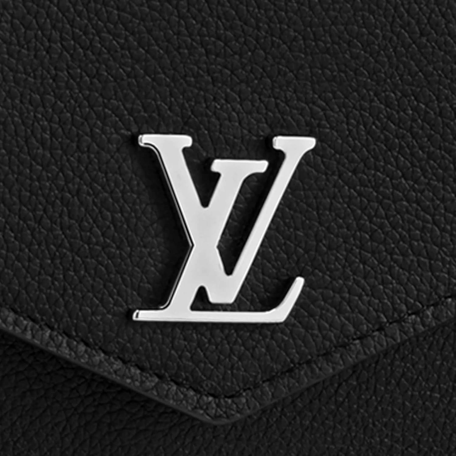 Louis Vuitton Leather Mylockme Wallet - Black