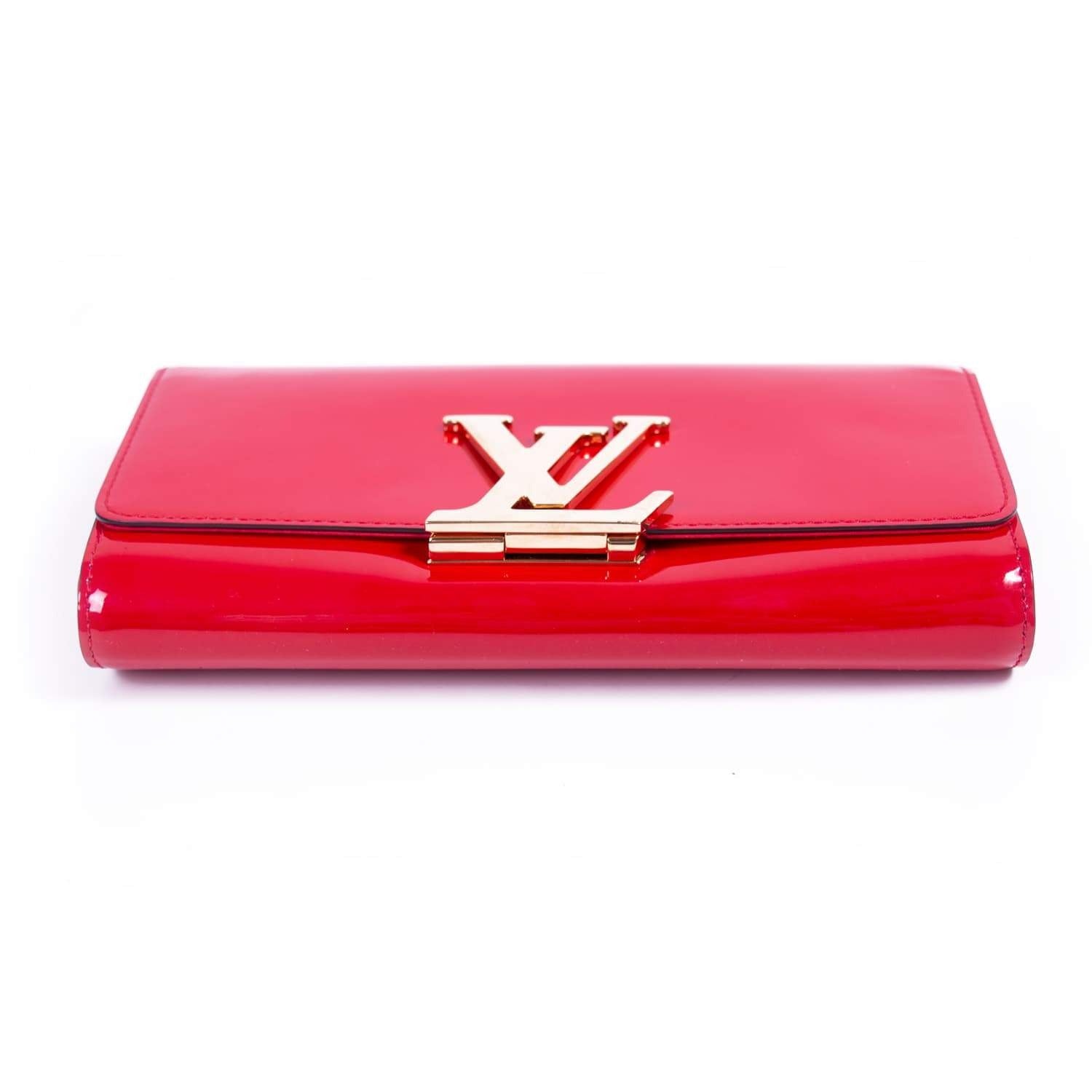 Louis Vuitton Vernis Louise Clutch Bag Wallet - Red