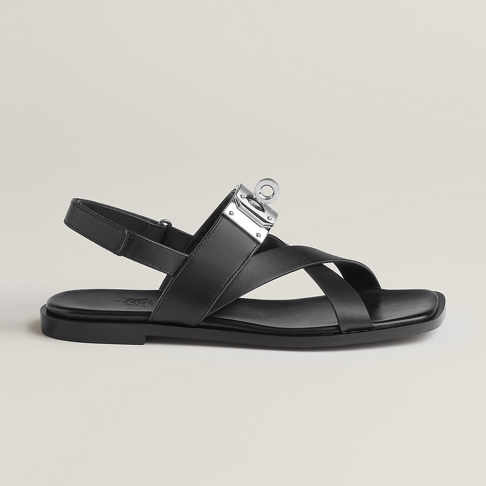 Hermes Ines Sandals - Black