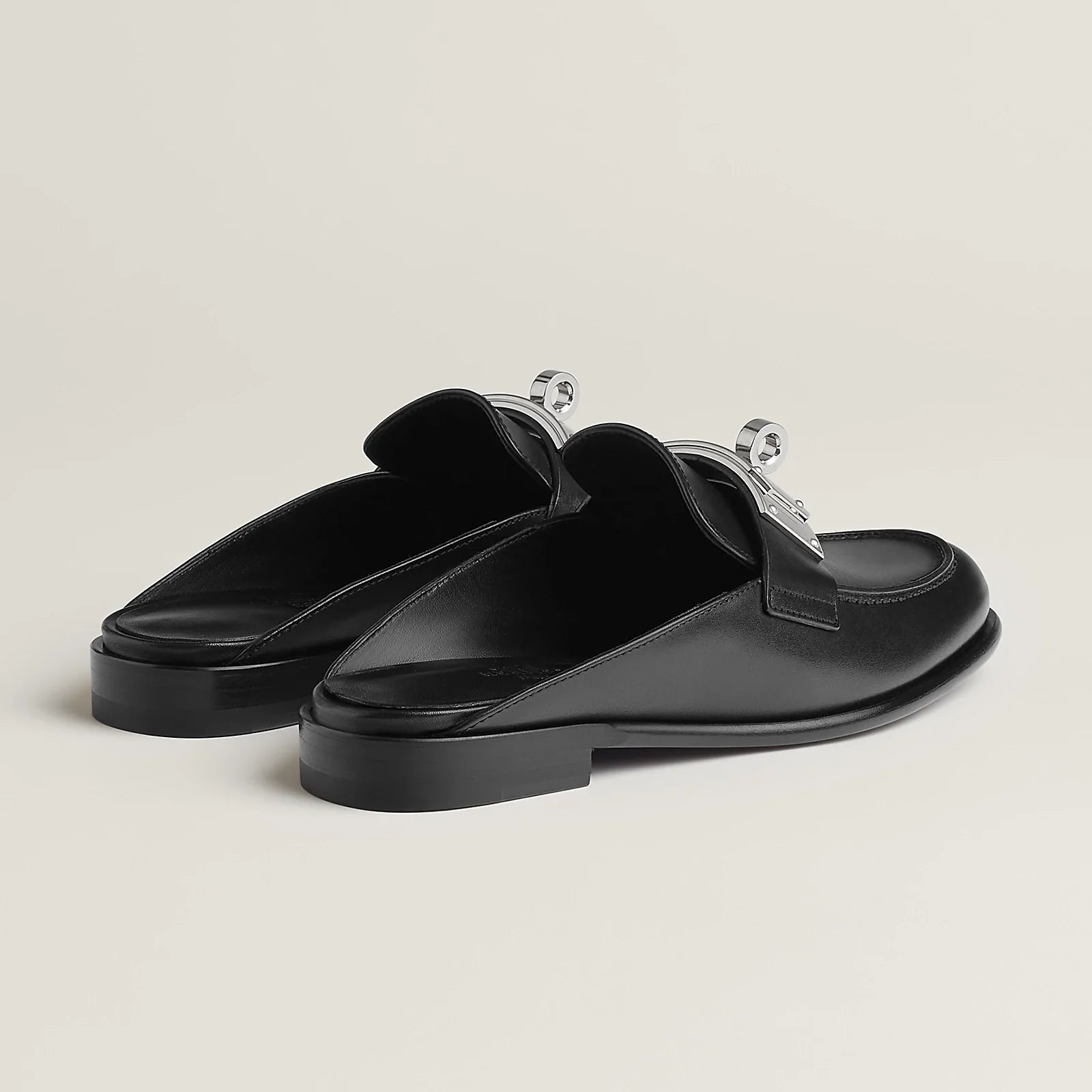 Hermes Lota Mules - Black