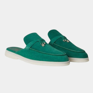 Loro Piana Babouche Charms Walk Slippers - Forest Leaves (50RT)