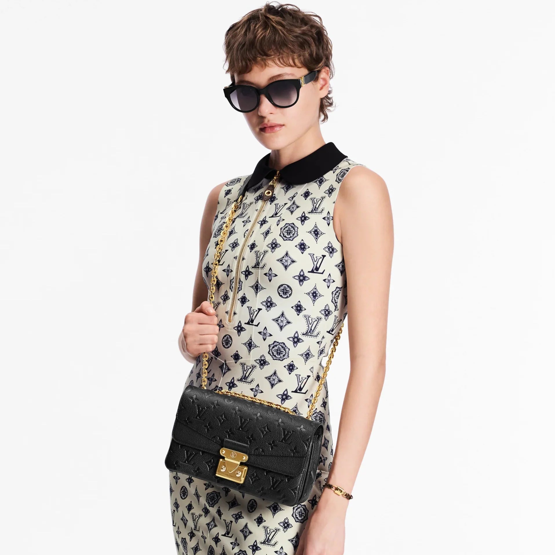 Louis Vuitton Marceau Chain Shoulder Bag - Black